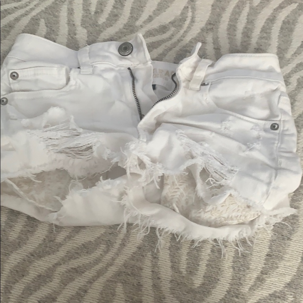 white jean shorts